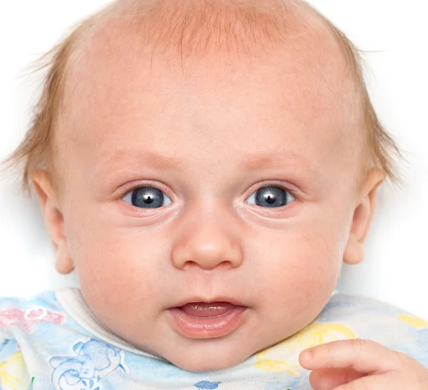 Porträtt av en baby med intresse — Stockfoto