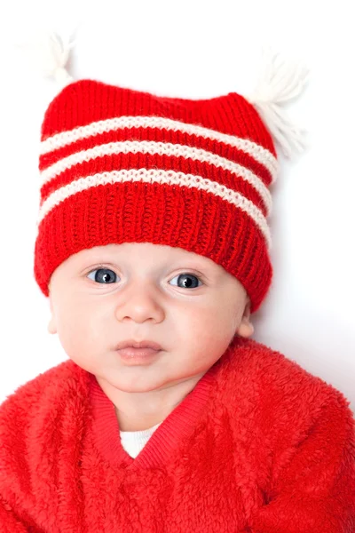 stock image Sad boy in Red Hat