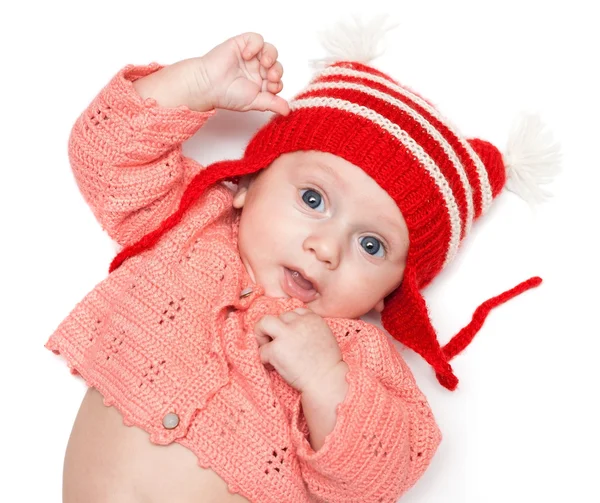 Радісна дитина в капелюсі — стокове фото