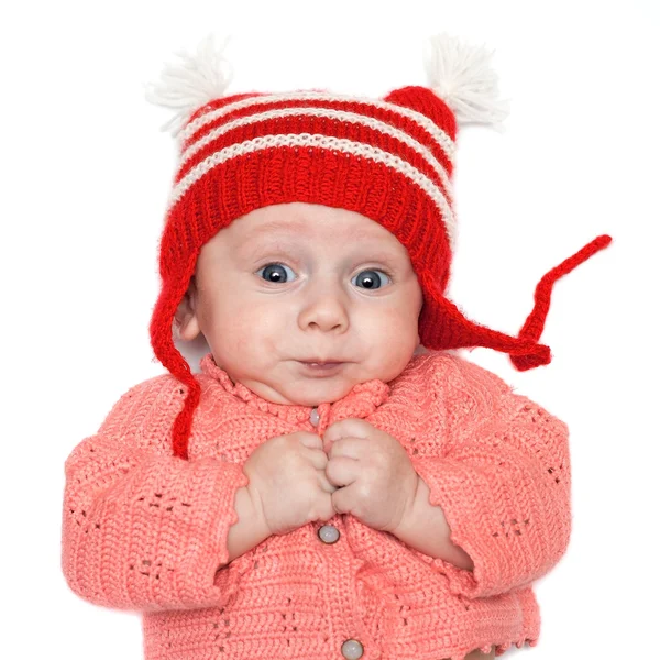Joyful baby in a hat — Stock Photo, Image