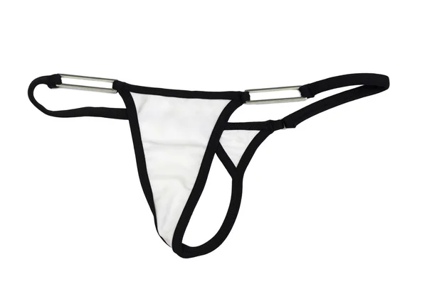 Pantalones de traje de baño de tanga sobre un fondo blanco —  Fotos de Stock