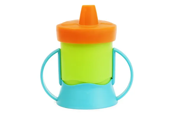 Bebé cup- biberón — Foto de Stock