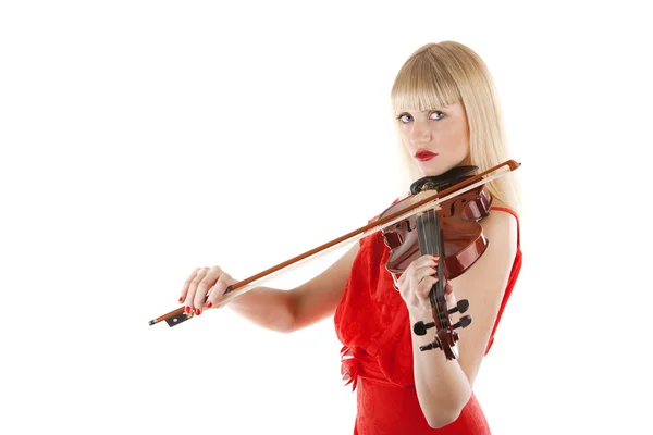 Immagine una ragazza che suona il violino — Foto Stock