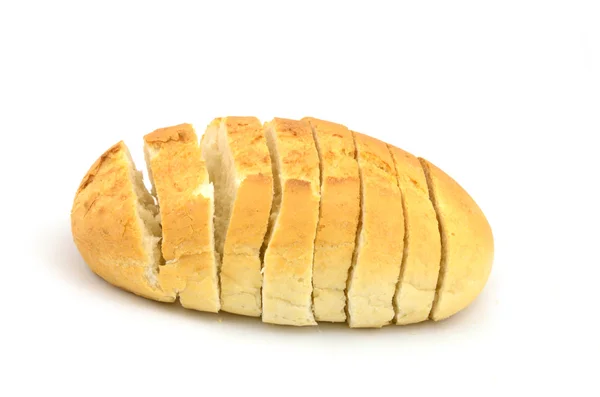 Chleb izolowany na białym — Zdjęcie stockowe