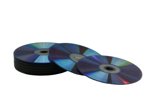 Kompaktní disk na bílém pozadí — Stock fotografie