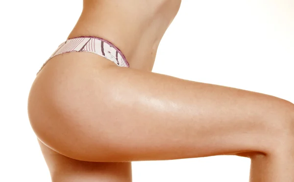 Primer plano o piel sana en las nalgas de la mujer — Foto de Stock