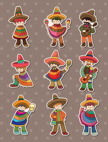 Mexican stickers — Stock Vector