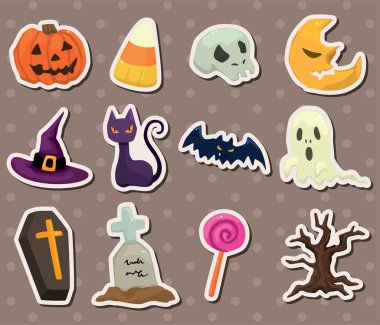 Halloween stickers clipart