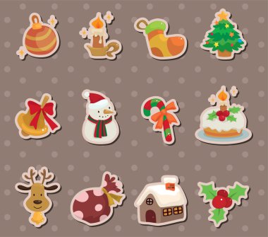 xmas element stickers clipart