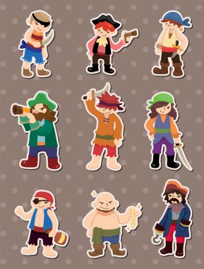 pirate stickers clipart