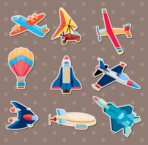 Airplane stickers — Stock Vector