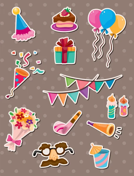 Birthday stickers — Stock Vector