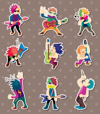 rock band stickers clipart