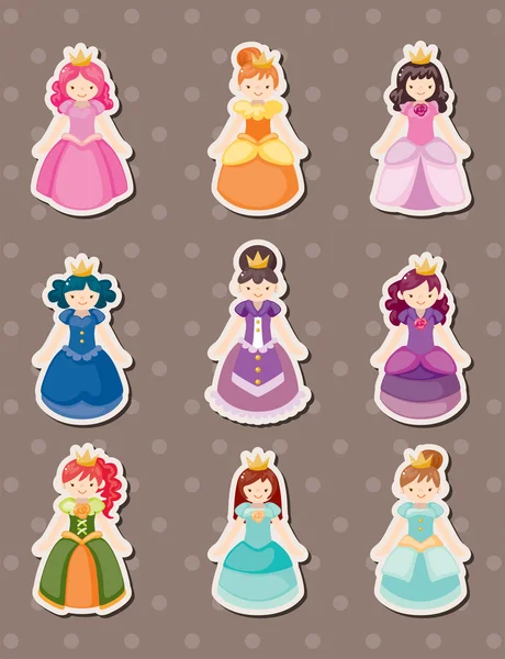 Princess stickers — Stock Vector