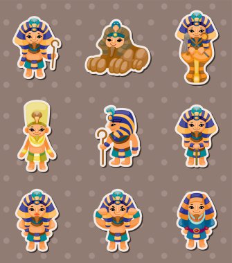 cartoon pharaoh stickers clipart