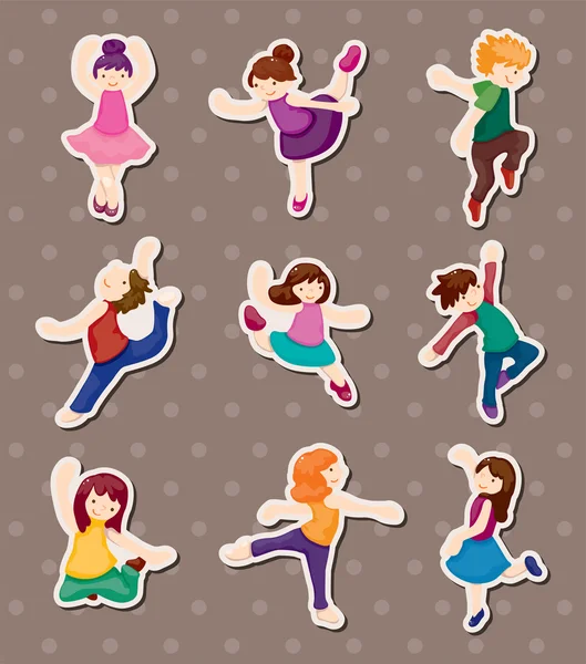 Dancer stickers — Stock Vector