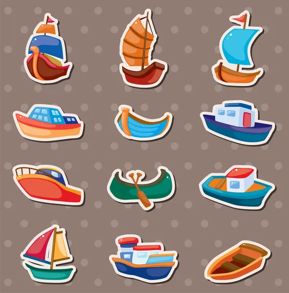 Boat stickers — Stock Vector