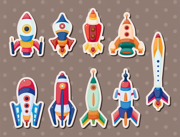 Rocket stickers — Stock Vector
