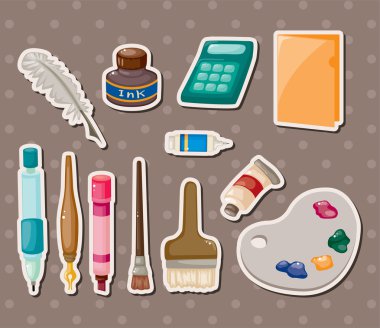 stationery stickers clipart