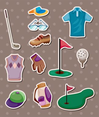 golf stickers clipart