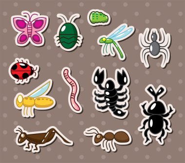 insect stickers clipart