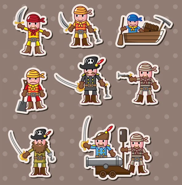Pirate stickers — Stock Vector