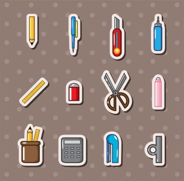 stationery stickers clipart