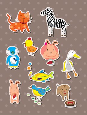 animal stickers clipart