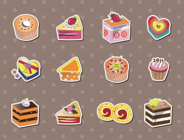 Stickers gâteau — Image vectorielle