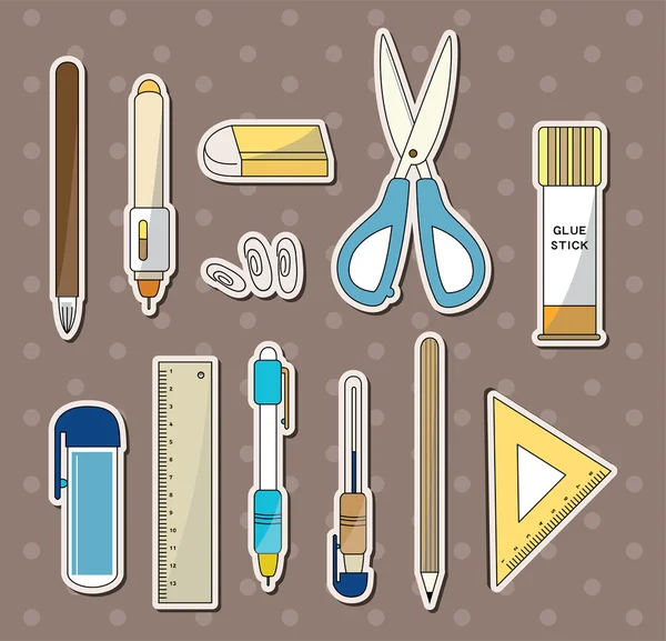 Stationery stickers — Stock Vector