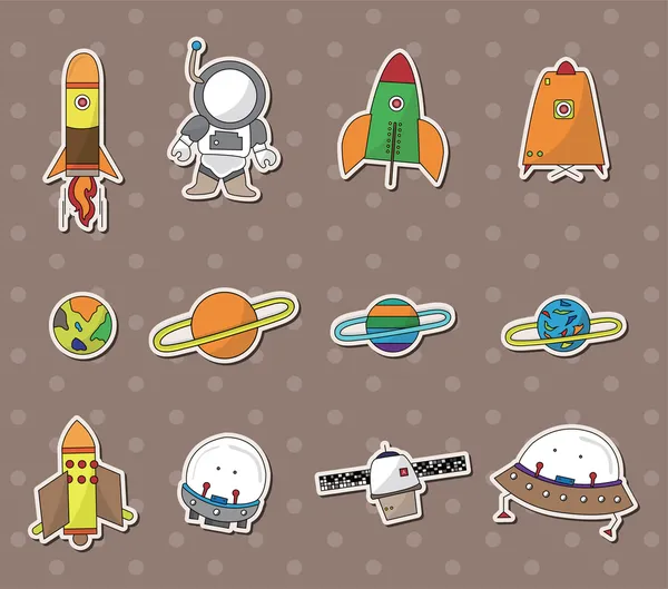 Space stickers — Stock Vector