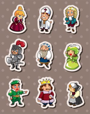 cartoon medieval stickers clipart