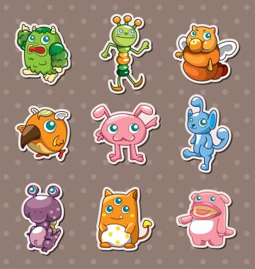 monster stickers clipart