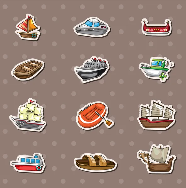Boat stickers — Stock Vector