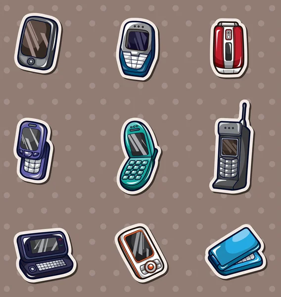 Autocollants de téléphone portable — Image vectorielle