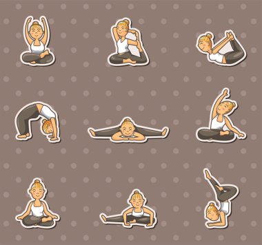 yoga stickers clipart