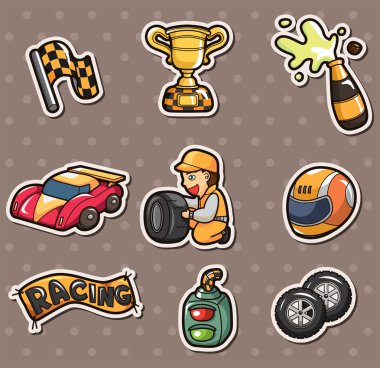 f1 racing stickers clipart