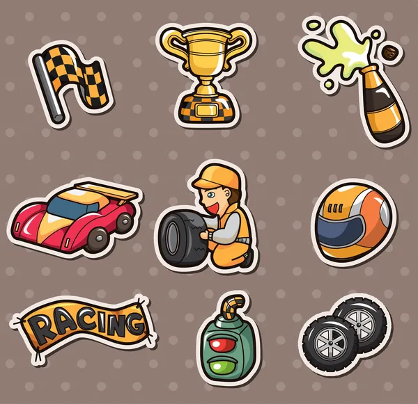 F1 racing stickers — Stockvector