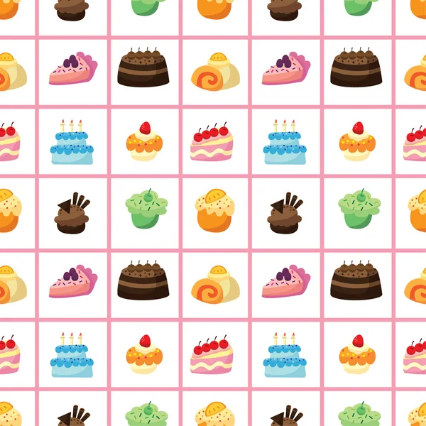 Seamless cake pattern — Stock Vector