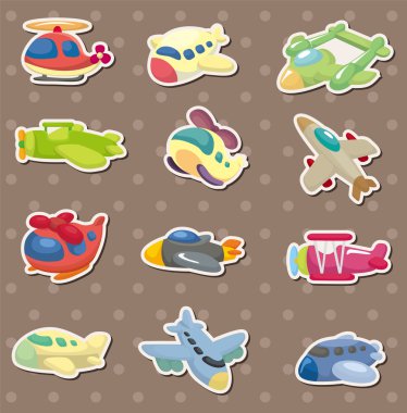 airplane stickers clipart