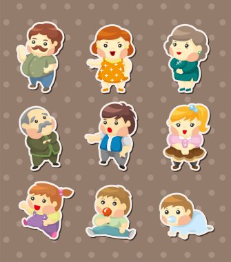 family sticers clipart