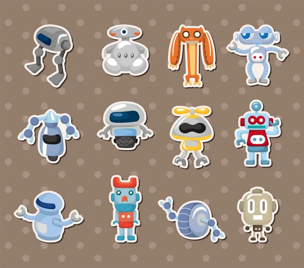 Robot stickers — Stockvector