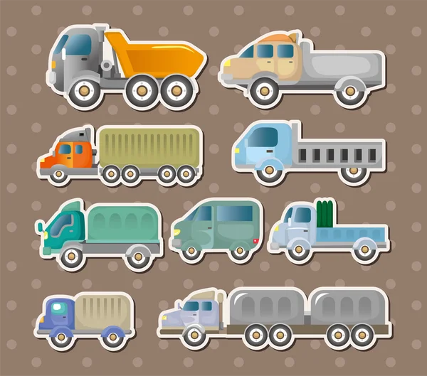 Pegatinas de camiones — Vector de stock