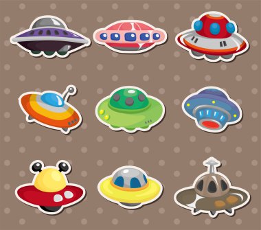 ufo stickers clipart