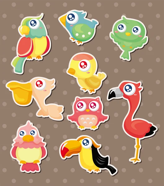 Bird stickers — Stock Vector