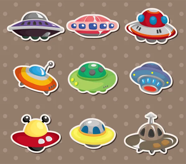 UFO stickers — Stockvector
