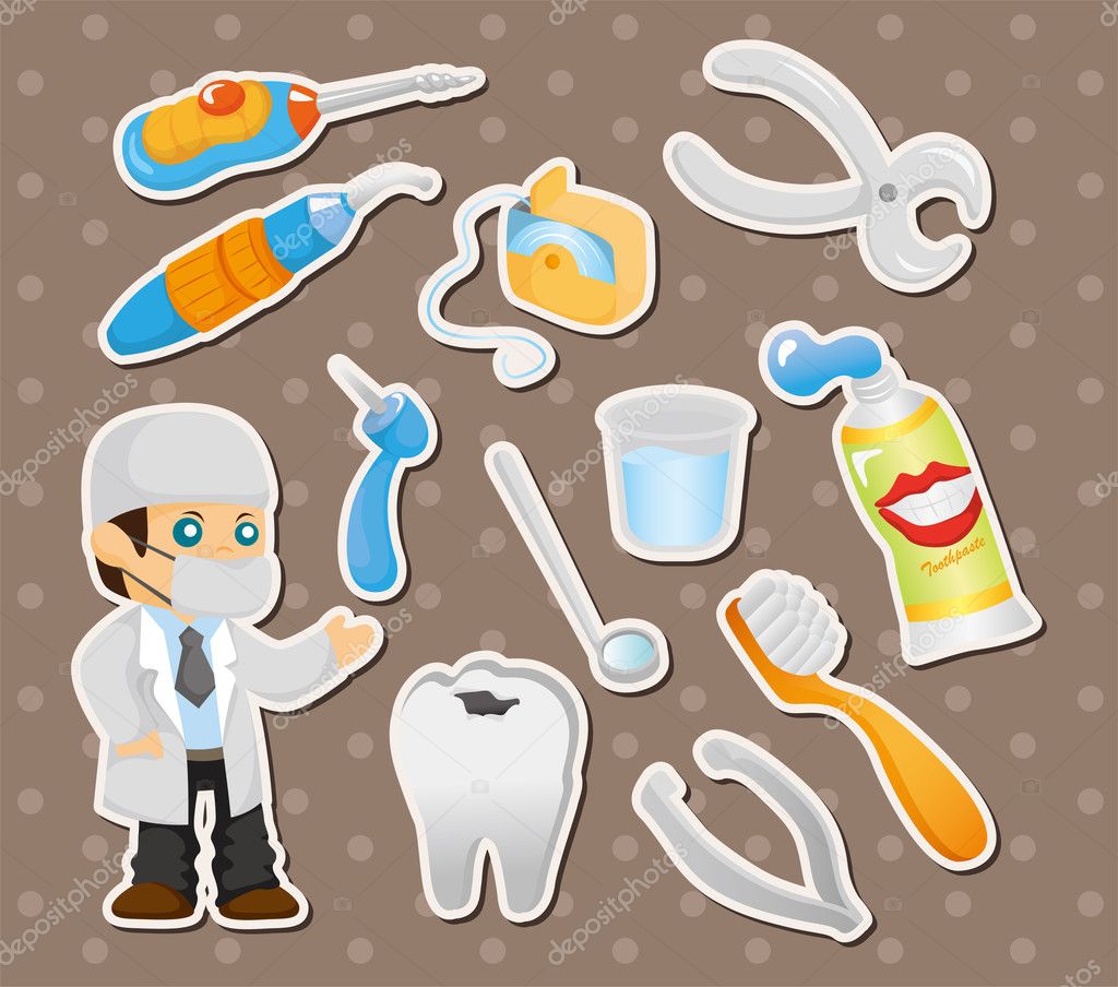 animated dentist tools