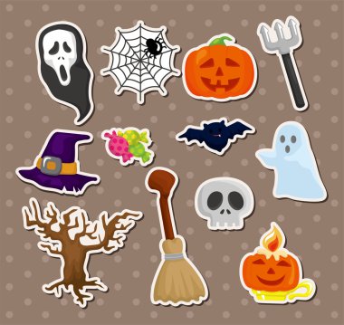 Halloween stickers clipart