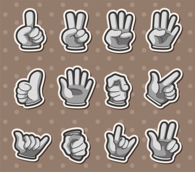 finger stickers clipart