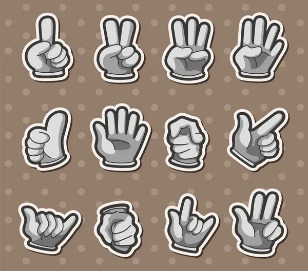 Finger klistermärken — Stock vektor